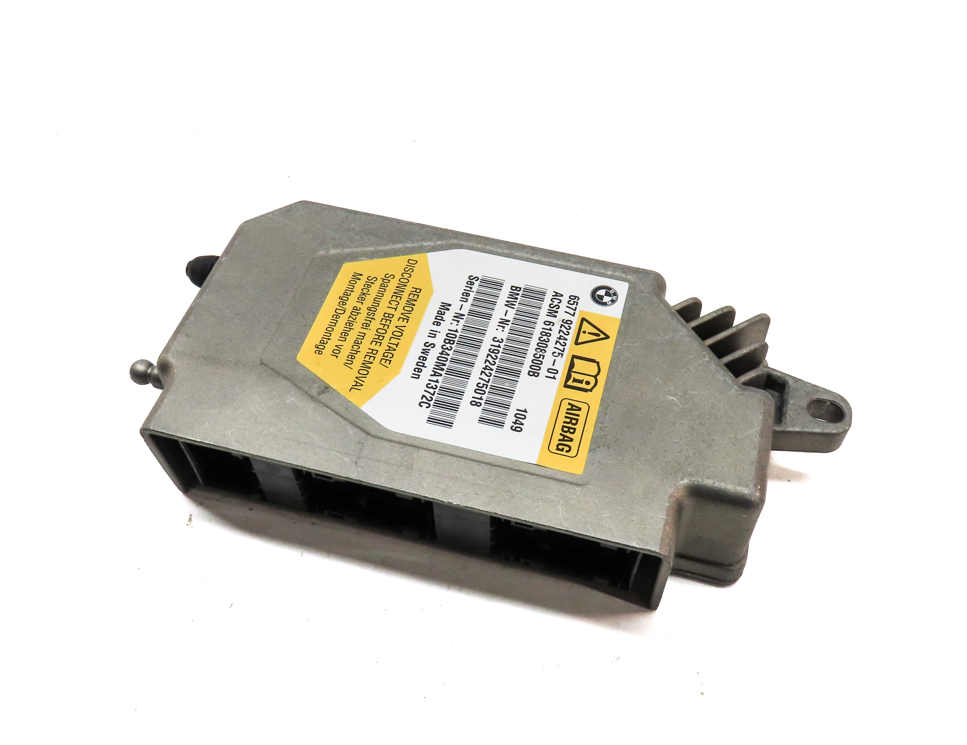 09-13 BMW 535iGT 550iGT 740i 750i 760i B7 (F01 F07 F10) SRS BAG CONTROL MODULE — exact item pictured